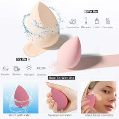 Makeup Beauty Blender Sponge Set Soft Foundation Blending Sponges - 4Pcs
