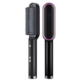 2 in 1 Hair Straightener Brush – Straight & Curl Styling Comb