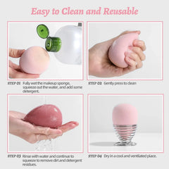 Makeup Beauty Blender Sponge Set Soft Foundation Blending Sponges - 4Pcs