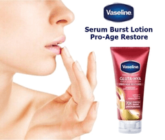 Vaseline Serum Burst Lotion Pro-Age Restore with a hand applying lotion to lips.
Vaseline Gluta-Hya Pro Age Restore Lotion 300ml
Vaseline Gluta Hya Serum Burst Lotion for Bright Skin
Vaseline Healthy Bright Gluta Hya Pro-Age Restore Lotion
Vaseline Gluta Hya Body Lotion 300ml Original
Vaseline Gluta Hya Anti-Aging Lotion Pakistan
🔍 Keywords Pakistani Users Commonly Search