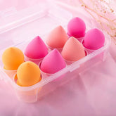 8PCS Professional Makeup Blender Sponge Set with Storage Case – Latex Free Beauty Blenders
