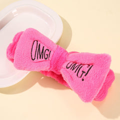 Cute Bow Elastic Soft Facial Hair Band Random Color - Aarvana