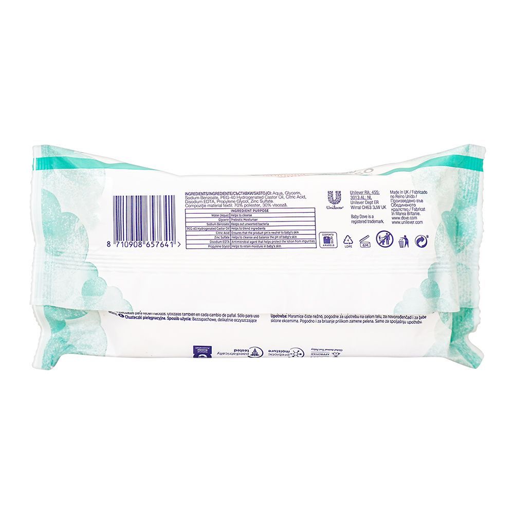 Dove Baby Wipes Rich Moisture Wipes | 50 Pieces - Aarvana