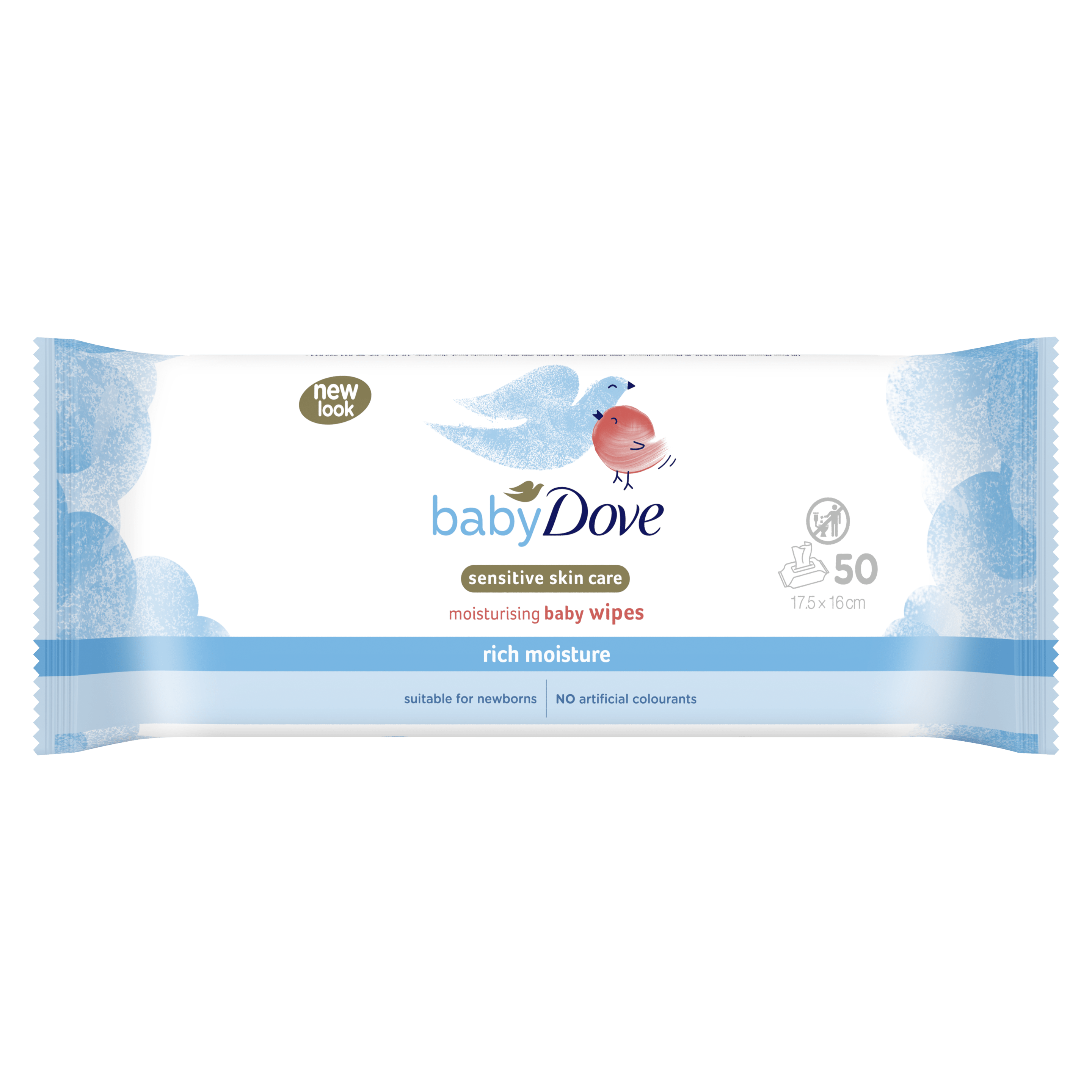 Dove Baby Wipes Rich Moisture Wipes | 50 Pieces - Aarvana