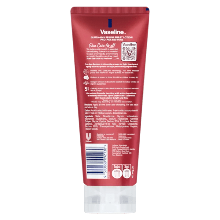 Vaseline Gluta Hya Pro-Age Restore Serum Burst Lotion 200ml - Aarvana