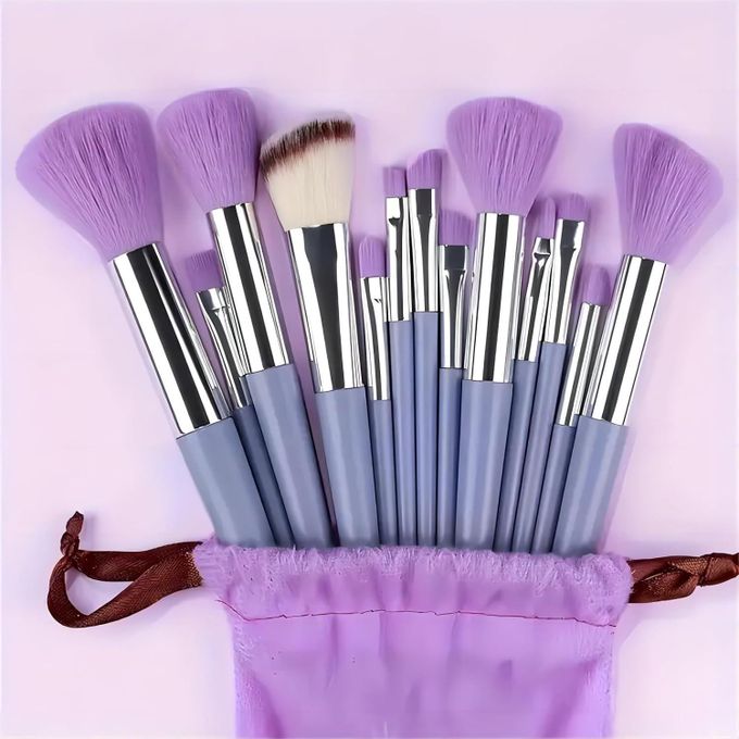 13 Pcs Color Makeup Brush Set Soft hair Loose Powder Eyeshadow Concealer Contour Eyeliner brush Foundation Beauty Cosmetic tools For Women & Girls