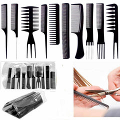 10-Pieces Professional Hair Comb Set – Salon & Home Styling Kit - Aarvana