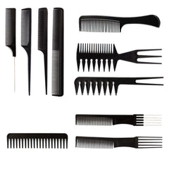 10-Pieces Professional Hair Comb Set – Salon & Home Styling Kit - Aarvana