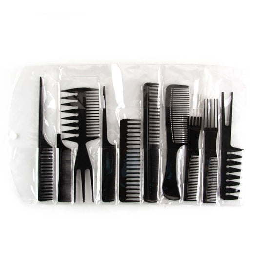 10-Pieces Professional Hair Comb Set – Salon & Home Styling Kit - Aarvana