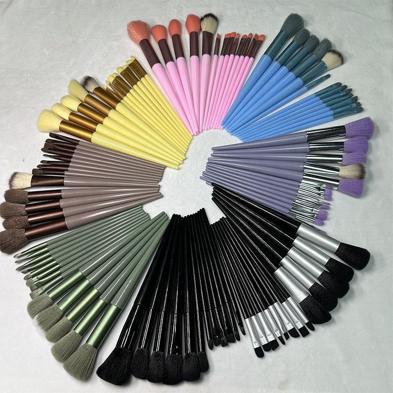 13 Pcs Color Makeup Brush Set Soft hair Loose Powder Eyeshadow Concealer Contour Eyeliner brush Foundation Beauty Cosmetic tools For Women & Girls - Aarvana