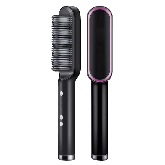 2 in 1 Hair Straightener Brush – Straight & Curl Styling Comb - Aarvana