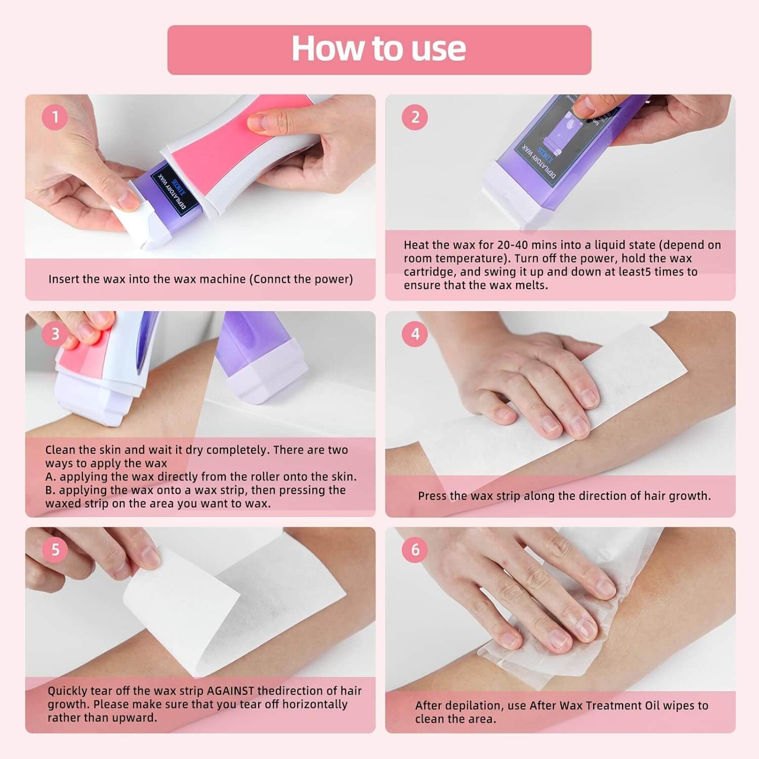 3 In 1 Complete Waxing Kit – Wax Heater, Refill & Wax Strips - Aarvana