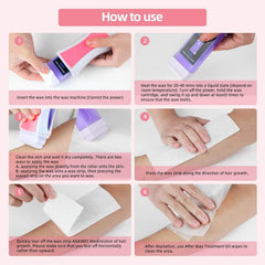 3 In 1 Complete Waxing Kit – Wax Heater, Refill & Wax Strips - Aarvana