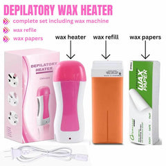 3 In 1 Complete Waxing Kit – Wax Heater, Refill & Wax Strips - Aarvana