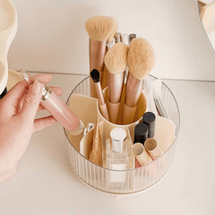 360° Rotating Makeup & Skincare Organizer with Dustproof Cover