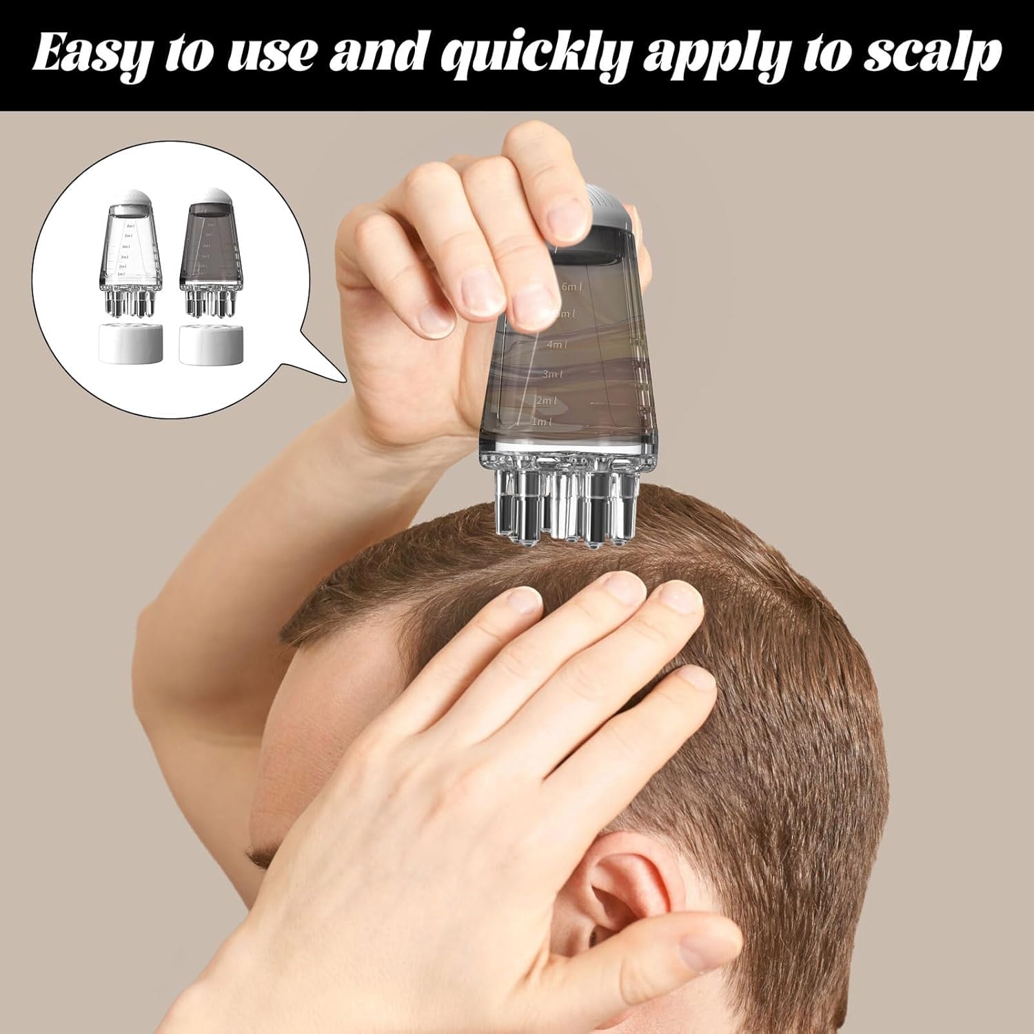 Mini Portable Oil Scalp Applicator Hair Oil Applicator Bottle Scalp Massager 6ml