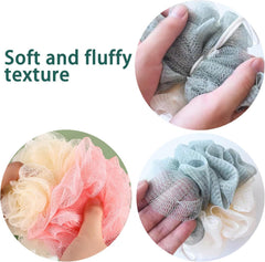 Pack Of 3 Shower Loofah Bath Sponge – Body Scrubber Random Color