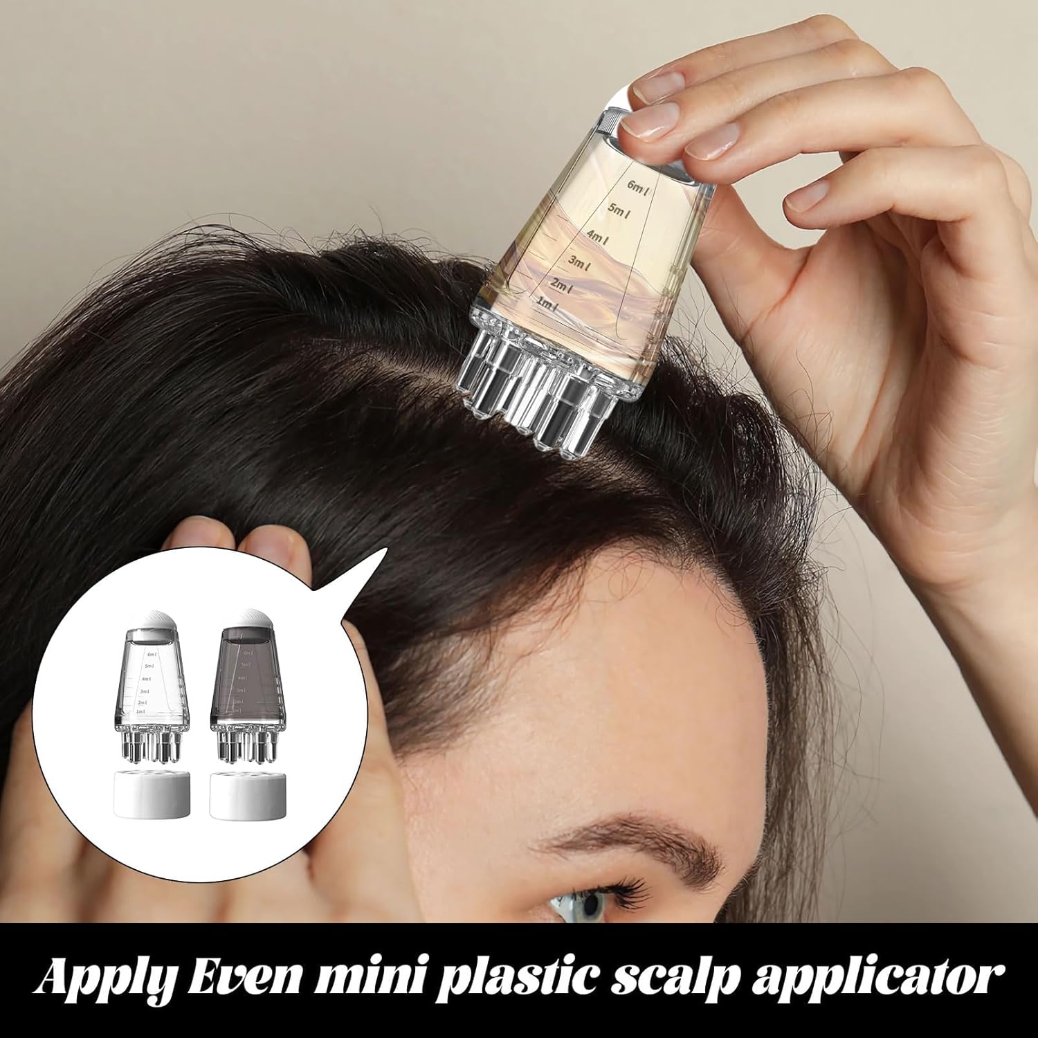 Mini Portable Oil Scalp Applicator Hair Oil Applicator Bottle Scalp Massager 6ml