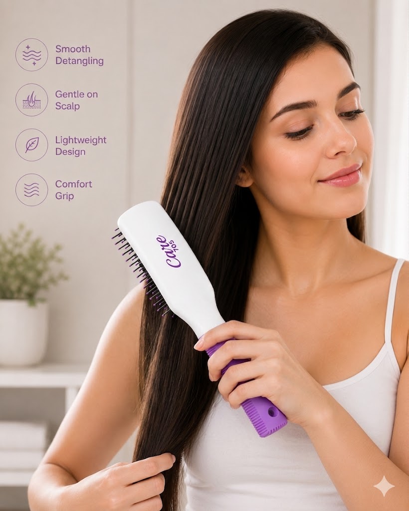 Care Professional Detangling Hairbrush – Gentle Scalp Care & Comfort Grip Handle