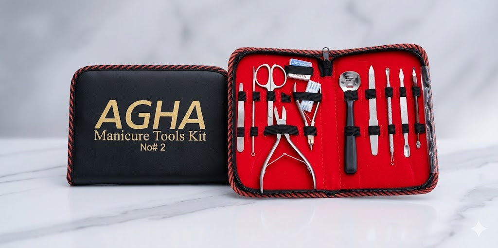 AGHA Professional 10 -Piece Stainless Steel Manicure & Pedicure Kit