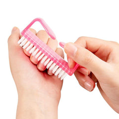 Pack Of 2 Handle Grip Nail Brush Fingernail Scrubbing Cleaning Brush for Toes and Nails Cleaner