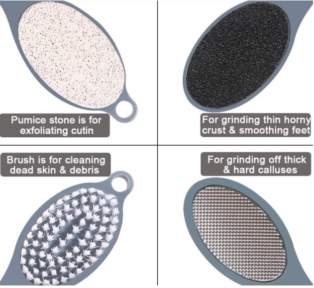 4 in 1 Foot File Pedicure Brush