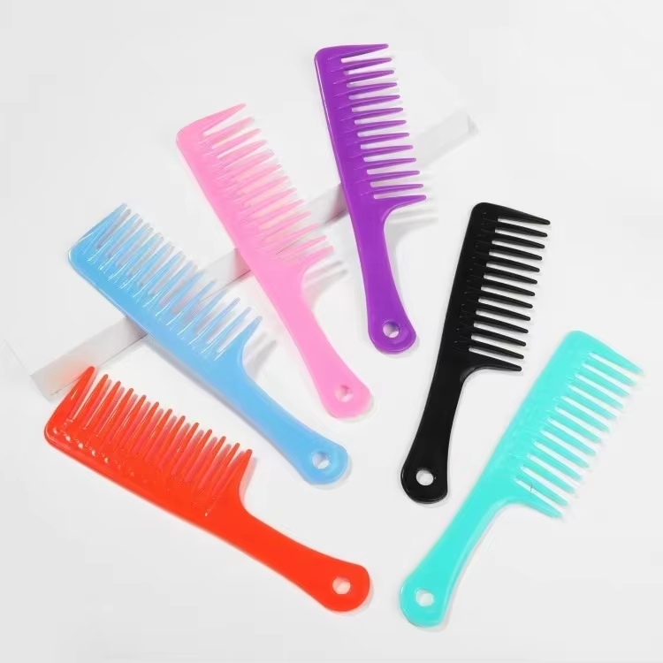 Pack Of 2 Large Wide Tooth Detangling Hair Comb for Curly Hair Random Color