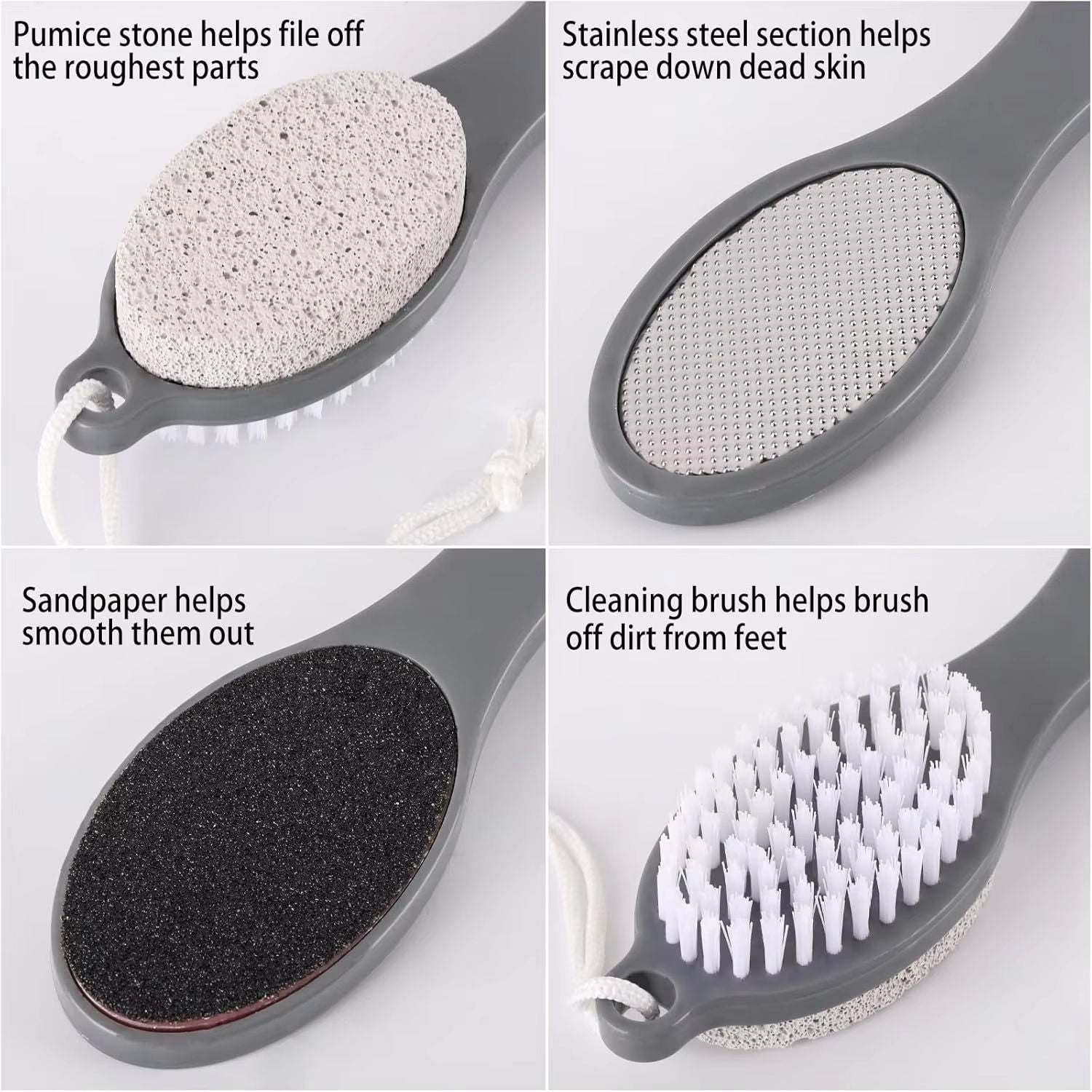 4 in 1 Foot File Pedicure Brush