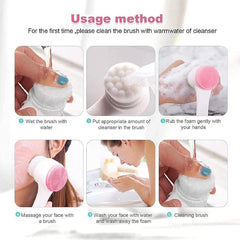 Silicone Double Sided Facial Cleansing Brush For Massage