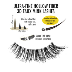 Red Cherry False Eyelashes 3 Pairs (12Pcs) Reusable Lashes