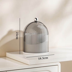 360° Rotating Makeup & Skincare Organizer with Dustproof Cover