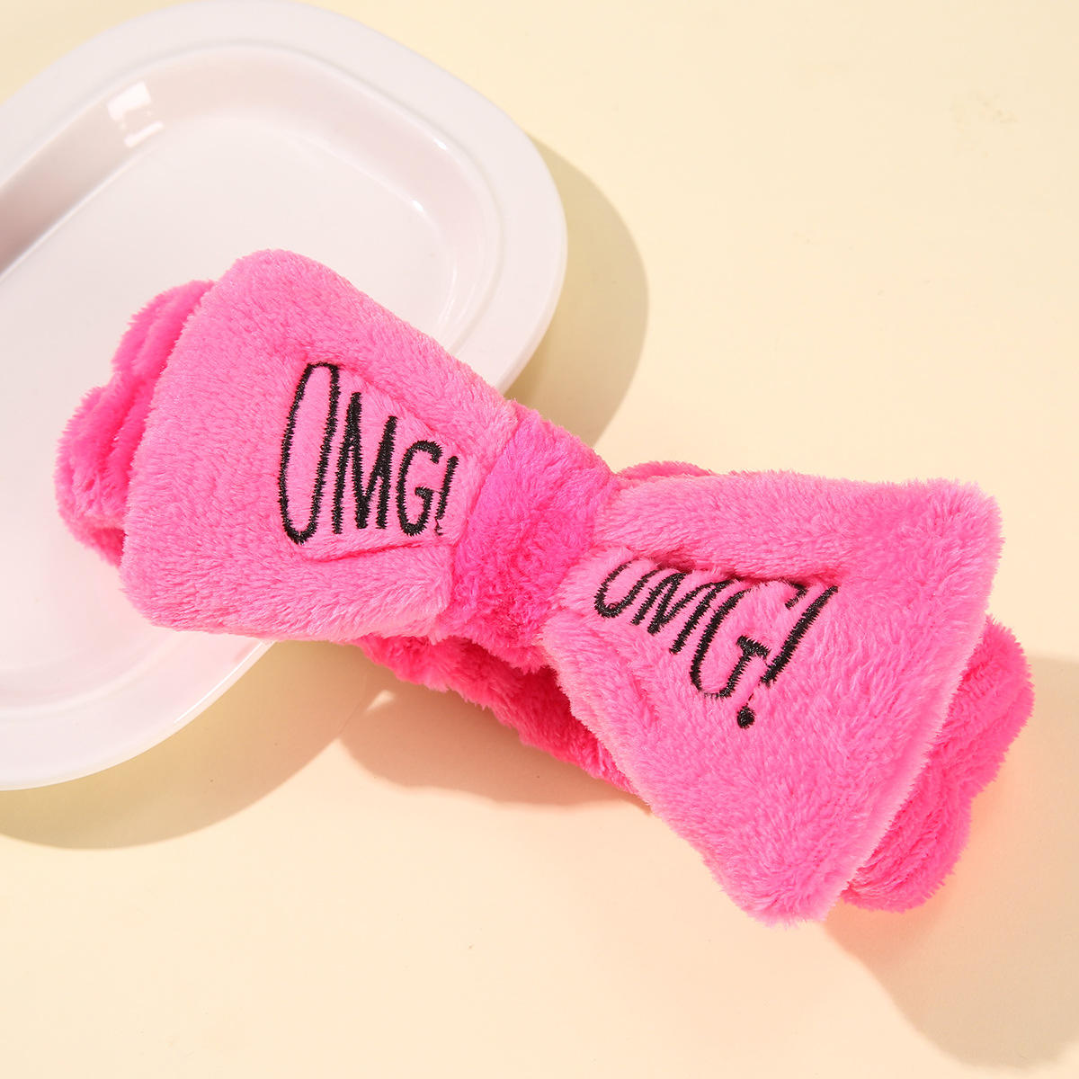 Cute Bow Elastic Soft Facial Hair Band Random Color