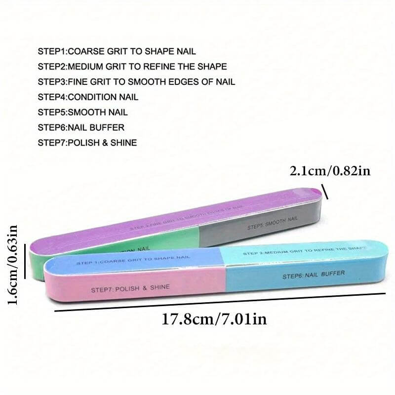Nail Buffer Block – File, Smooth, Buff & Polish Nails | 7 Steps