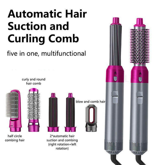 5-in-1 Professional  Hair Styling Tool Set with Hot Air Styler, Hair Dryer, and Styling Brushes for Women