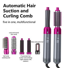 5-in-1 Professional  Hair Styling Tool Set with Hot Air Styler, Hair Dryer, and Styling Brushes for Women