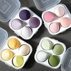 4PCS Professional Makeup Blender Sponge Set with Storage Case – Latex Free Beauty Blenders