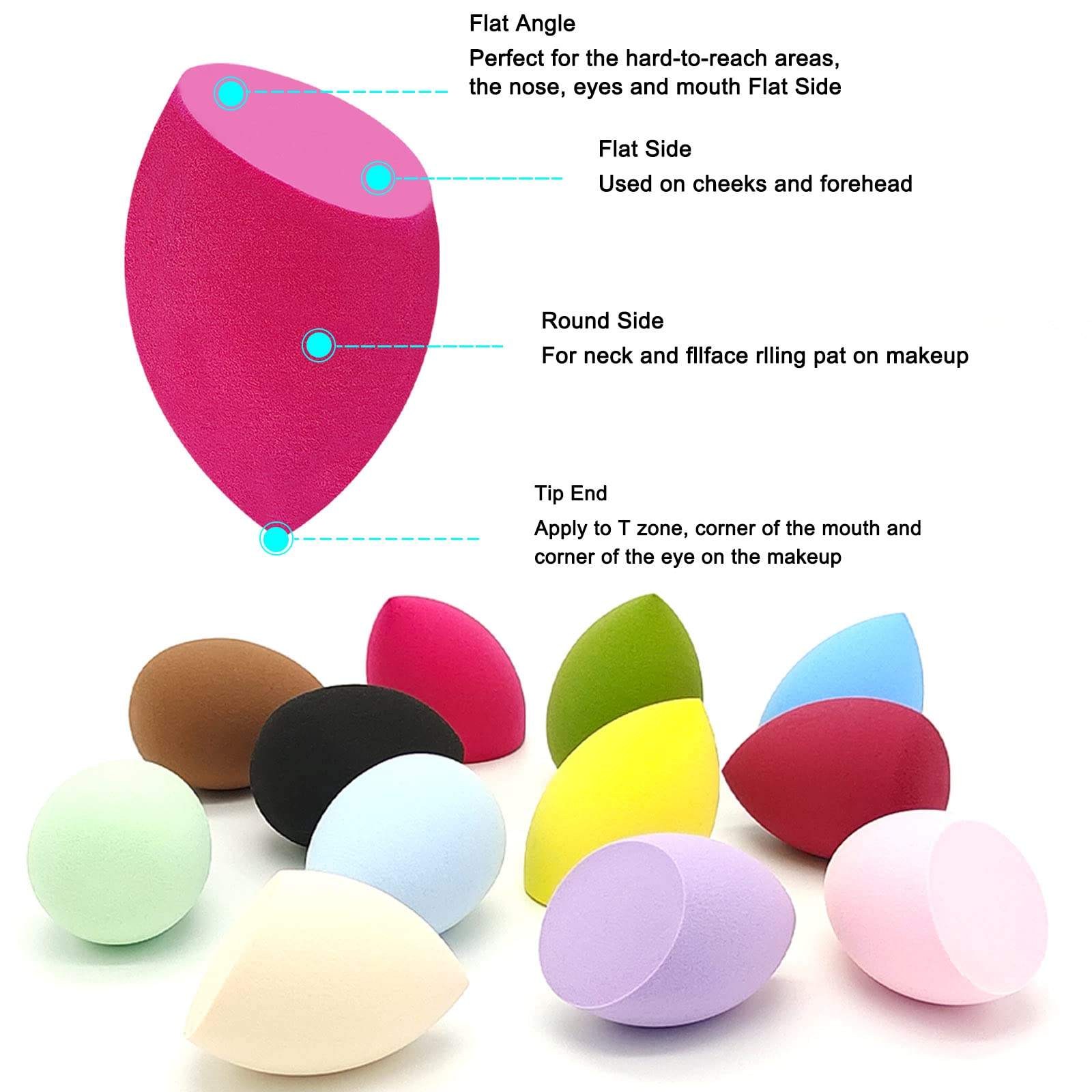 Makeup Beauty Blender Sponge Set Soft Foundation Blending Sponges - 4Pcs