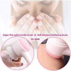 Silicone Double Sided Facial Cleansing Brush For Massage