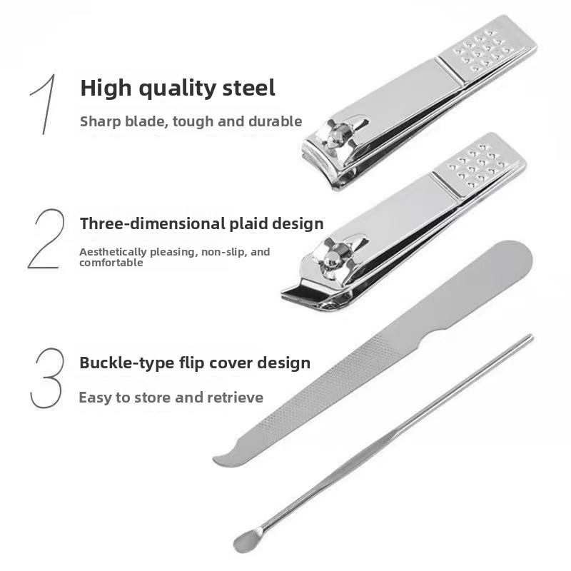 Manicure & Pedicure Kit with Travel Pouch – Clipper, File & Cuticle Tool Set