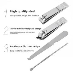 Manicure & Pedicure Kit with Travel Pouch – Clipper, File & Cuticle Tool Set