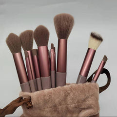 13 Pcs Color Makeup Brush Set Soft hair Loose Powder Eyeshadow Concealer Contour Eyeliner brush Foundation Beauty Cosmetic tools For Women & Girls