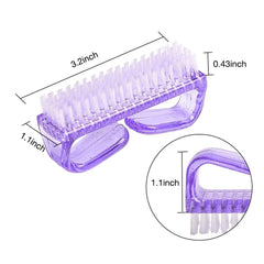 Pack Of 2 Handle Grip Nail Brush Fingernail Scrubbing Cleaning Brush for Toes and Nails Cleaner