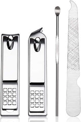 Manicure & Pedicure Kit with Travel Pouch – Clipper, File & Cuticle Tool Set
