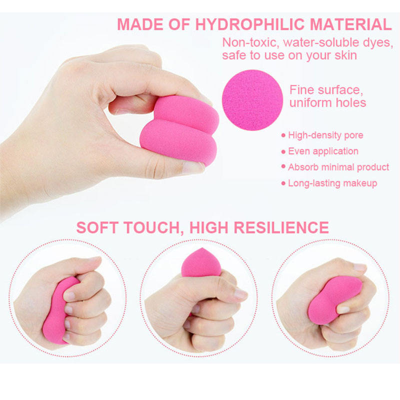 4PCS Professional Makeup Blender Sponge Set with Storage Case – Latex Free Beauty Blenders