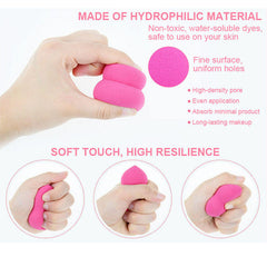 4PCS Professional Makeup Blender Sponge Set with Storage Case – Latex Free Beauty Blenders