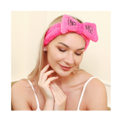 Cute Bow Elastic Soft Facial Hair Band Random Color