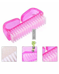 Pack Of 2 Handle Grip Nail Brush Fingernail Scrubbing Cleaning Brush for Toes and Nails Cleaner