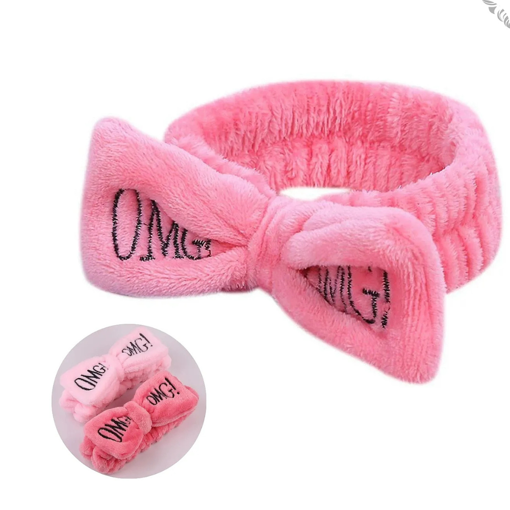 Cute Bow Elastic Soft Facial Hair Band Random Color