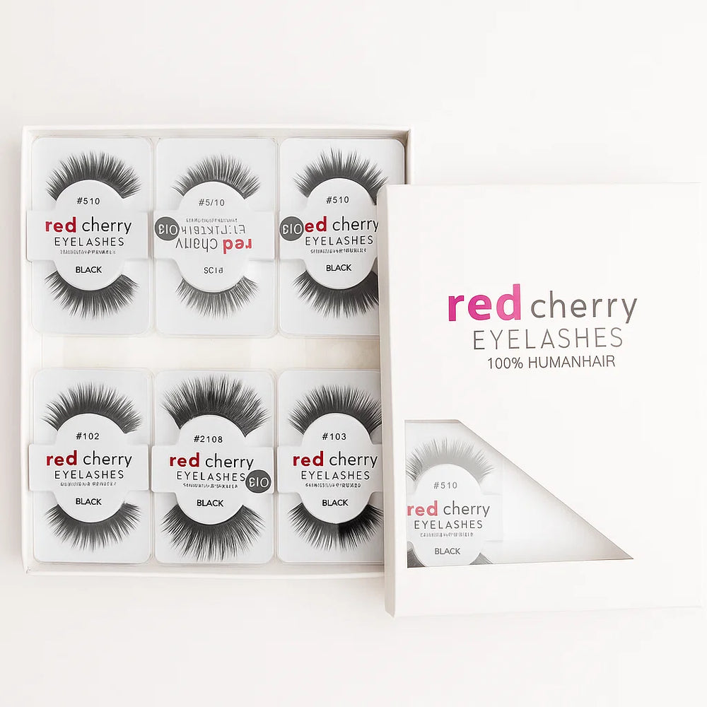 Red Cherry False Eyelashes 3 Pairs (12Pcs) Reusable Lashes