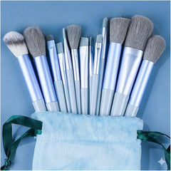 13 Pcs Color Makeup Brush Set Soft hair Loose Powder Eyeshadow Concealer Contour Eyeliner brush Foundation Beauty Cosmetic tools For Women & Girls